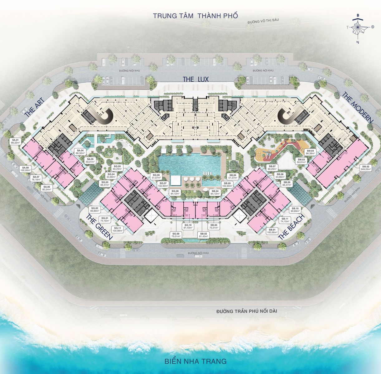 mặt bằng tầng 2 dự án Newgalaxy Nha Trang