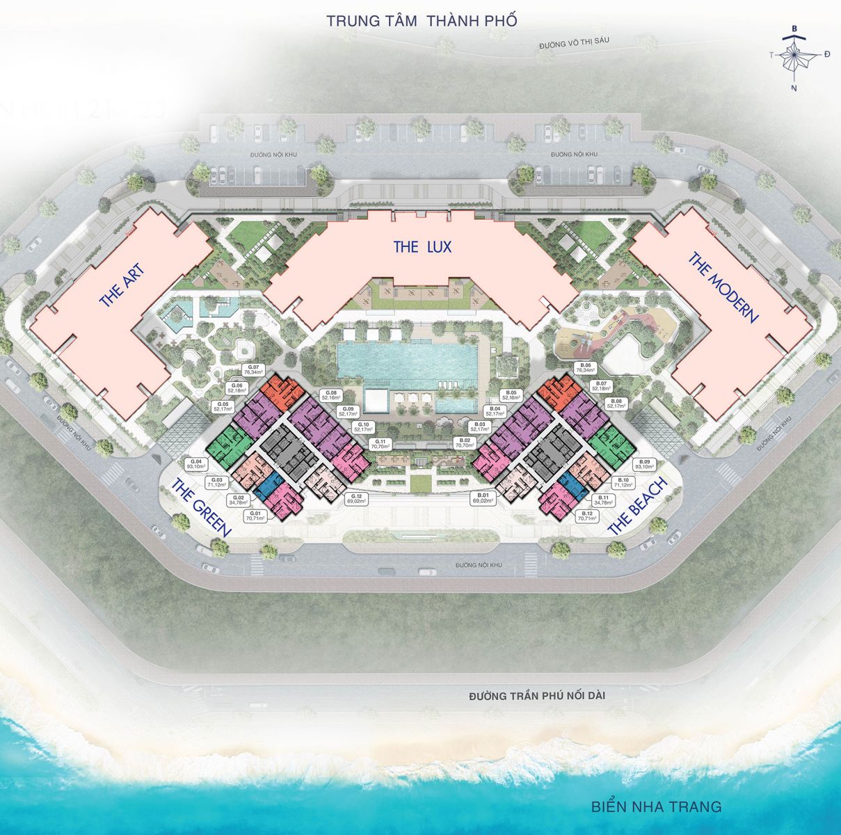 mặt bằng tầng 21-23 dự án Newgalaxy Nha Trang