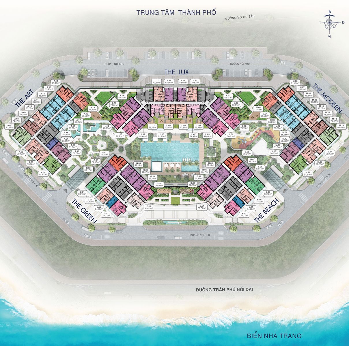 mặt bằng tầng 3 dự án Newgalaxy Nha Trang