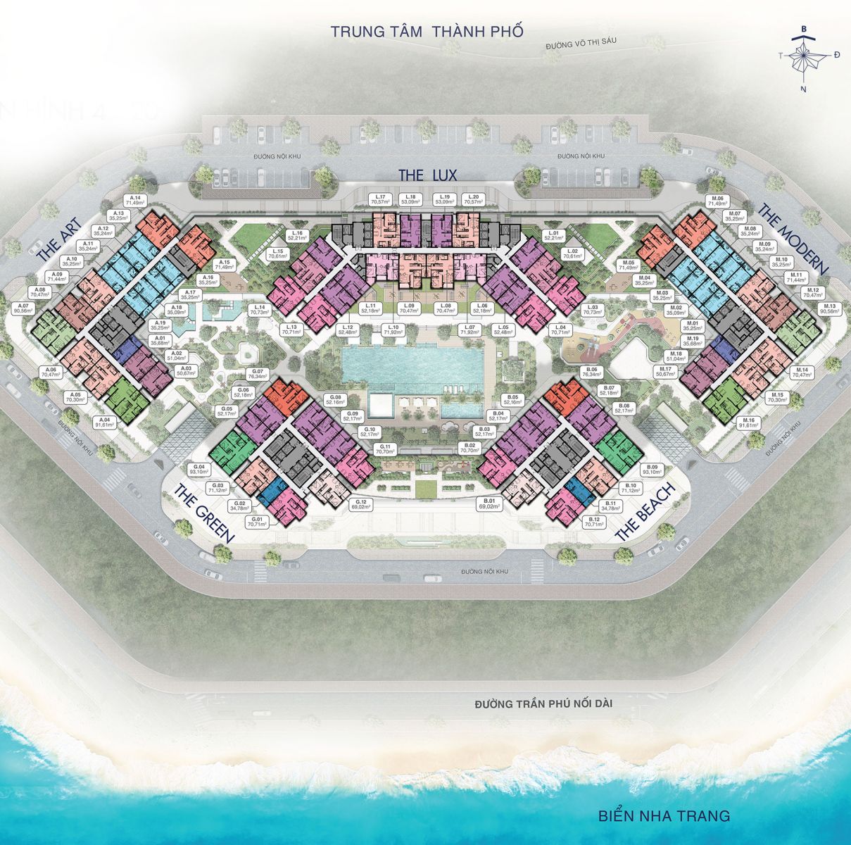 mặt bằng tầng 4-20 dự án Newgalaxy Nha Trang