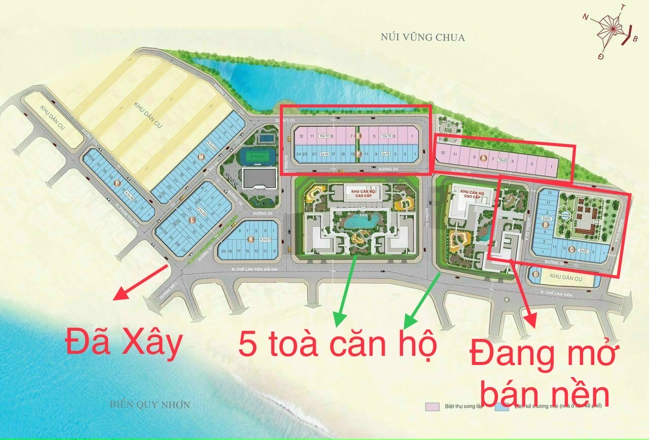 mặt bặng dự án Richmond Quy Nhơn